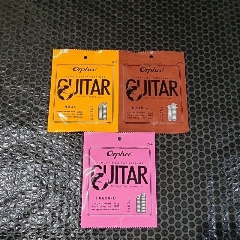 senar gitar orphee klasik nylon original satu set