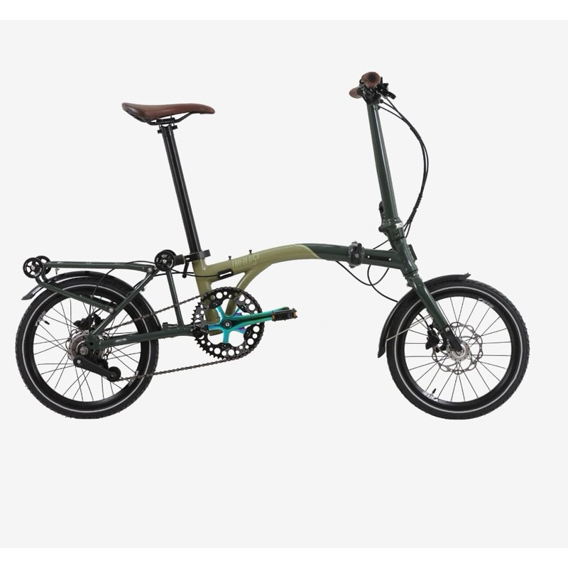 Sepeda lipat United trifold 5d bnib new olive green