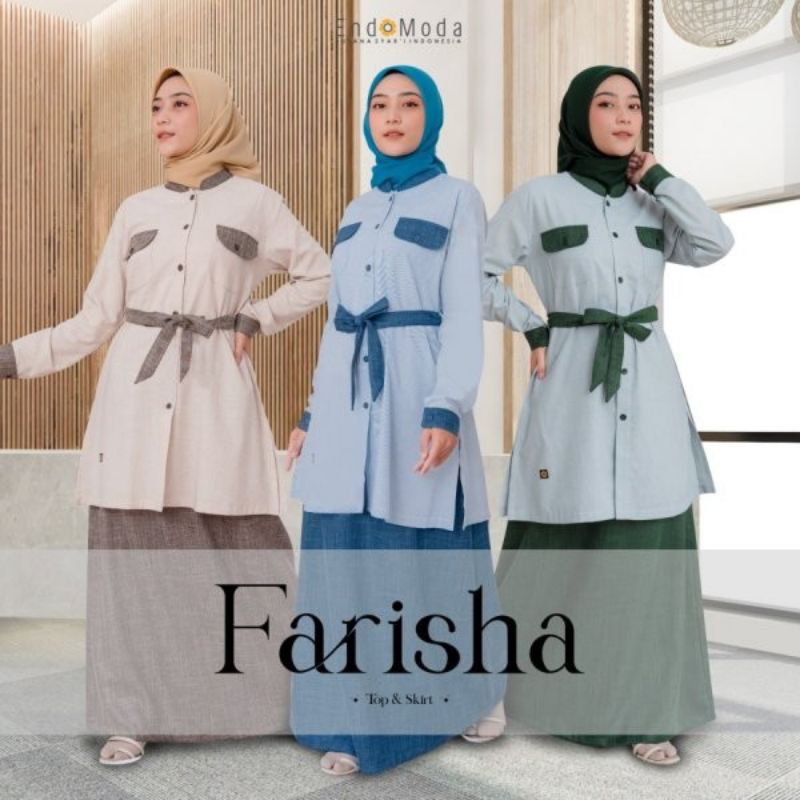 Endomoda Farisha | Setelan Wanita | Setelan Endomoda | Setelan Baju Kerja | Atasan Wanita | Bawahan 