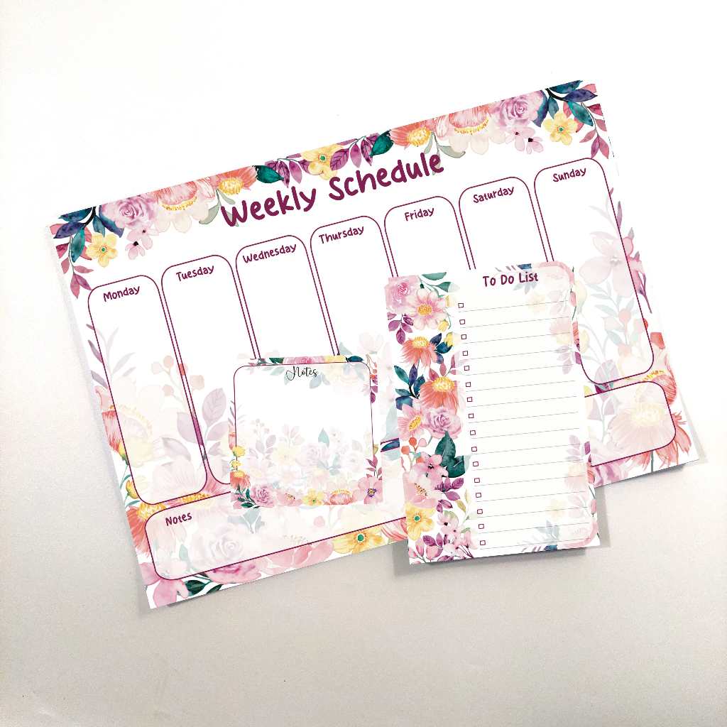 

Set Weekly Planner Pink Floral