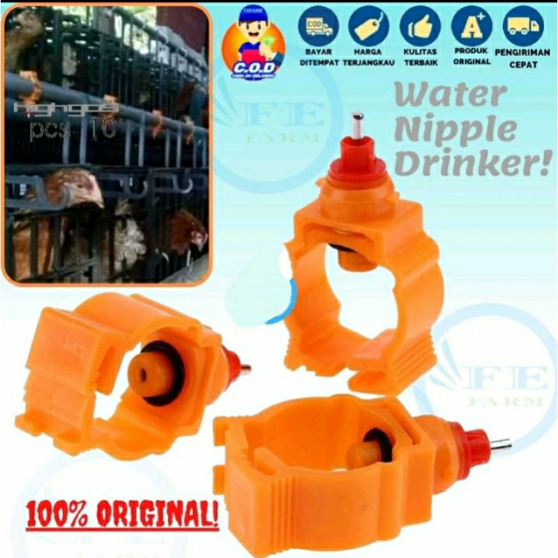 nipel nipple alat tempat minum ayam puyuh unggas nipel jepit