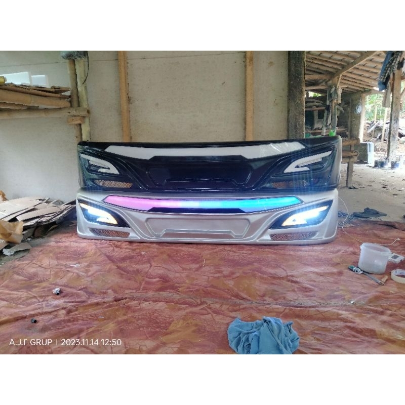 Bemper patriot isuzu elf sudah cat