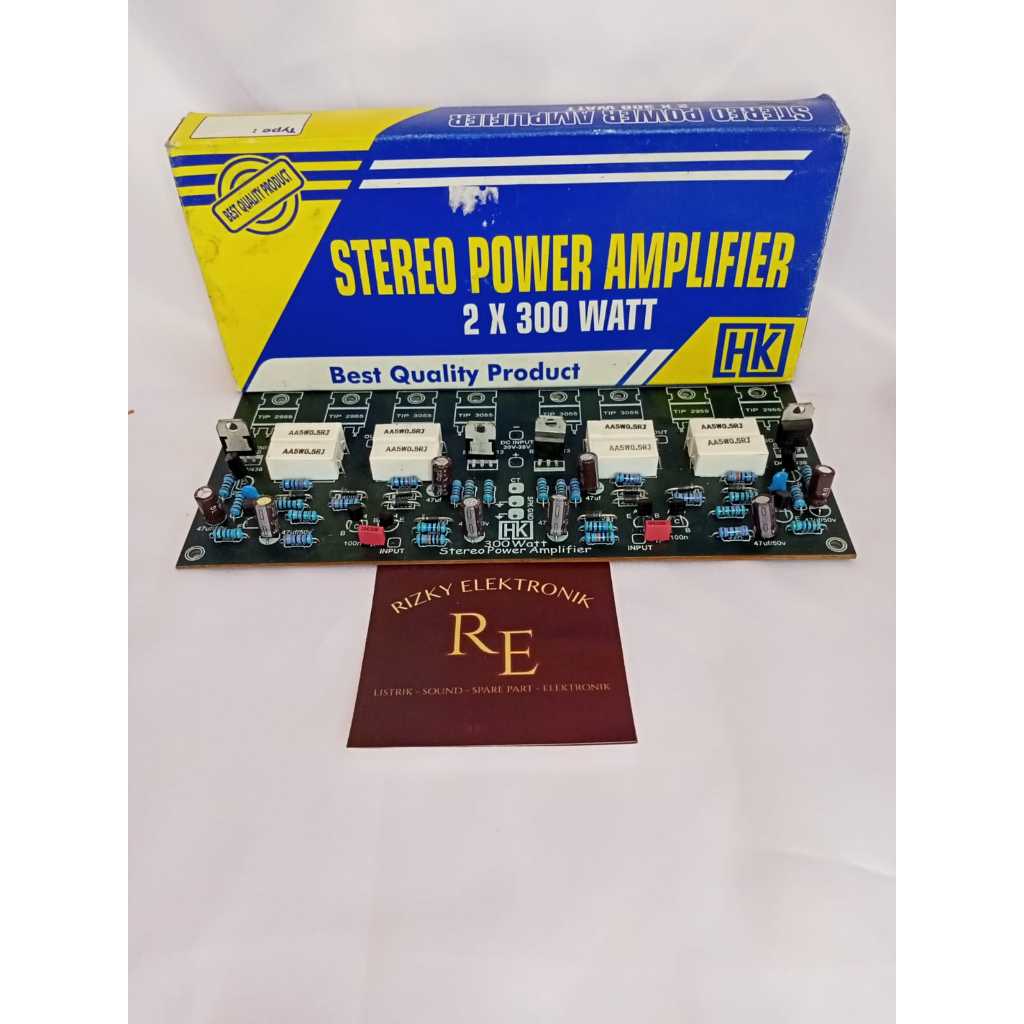 stereo power amplifier 2x 300 watt merk hk