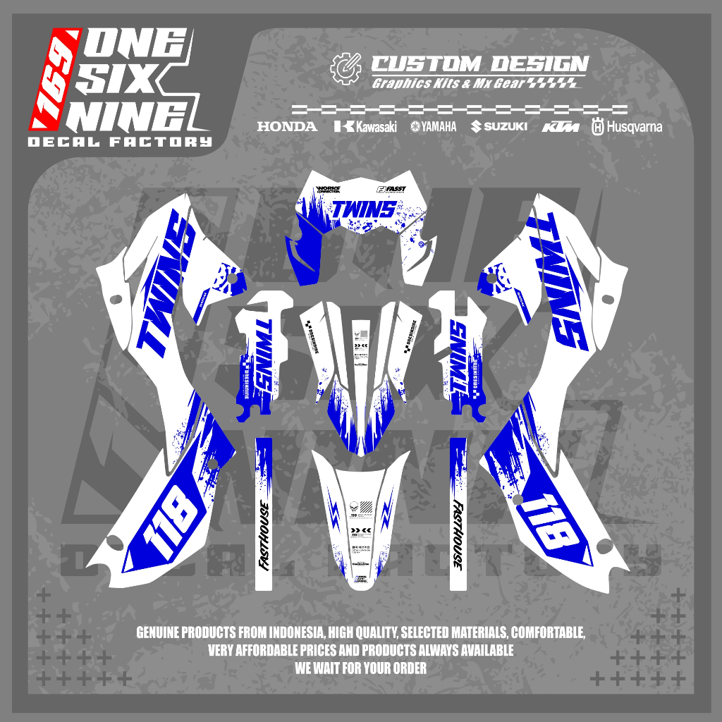 Decal Stiker Klx 150sm Design Custom - Decal Terbaru Klx 150sm