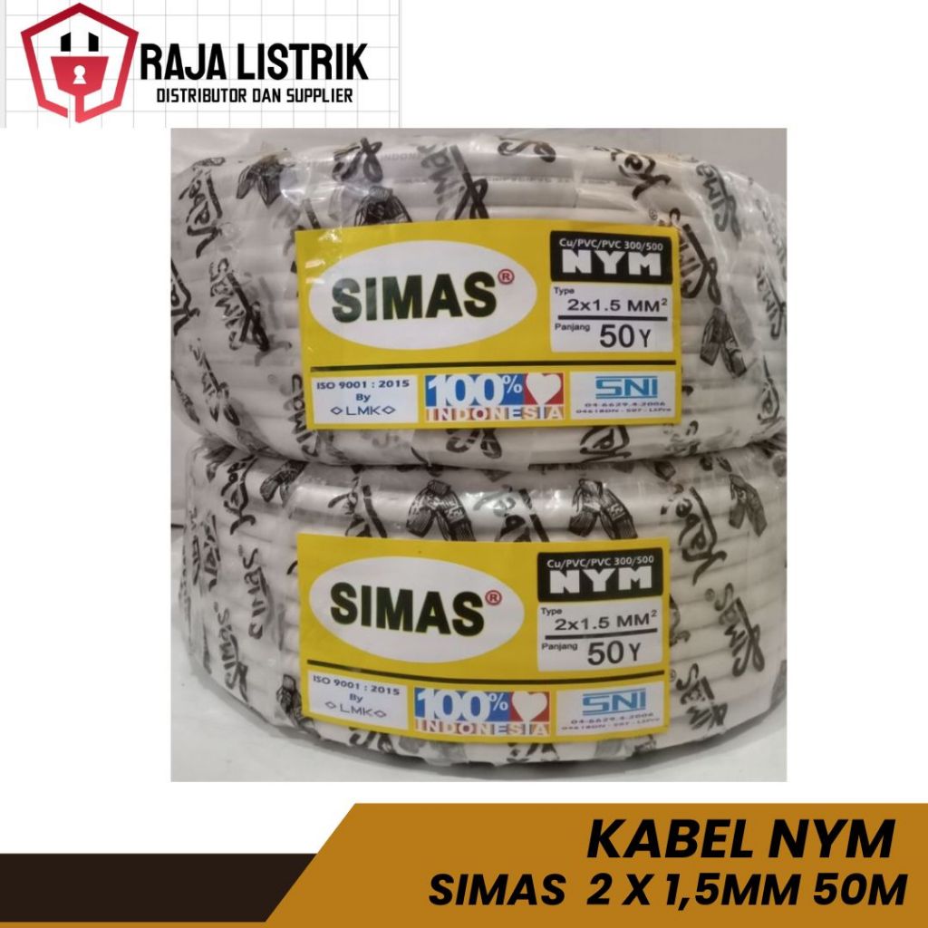 Kabel NYM Simas 2 x 1,5mm 50m