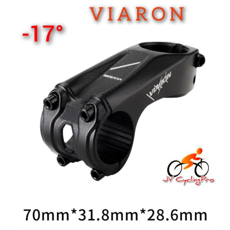 Stem Viaron minus 17 derajat 70 mm bahan Alloy stem MTB Road bike