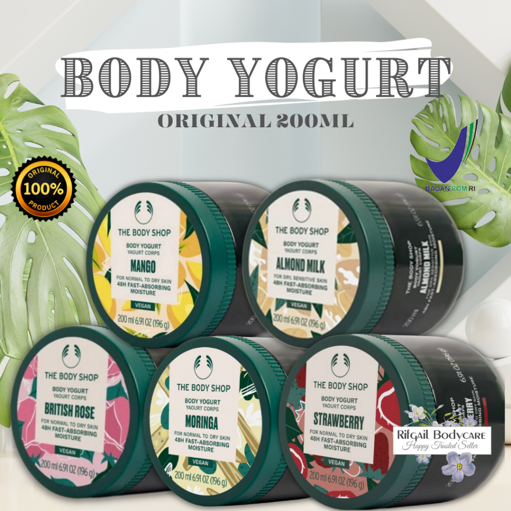 The Body Shop BODY YOGURT (BRITISH ROSE, MORINGA, ALMOND)
