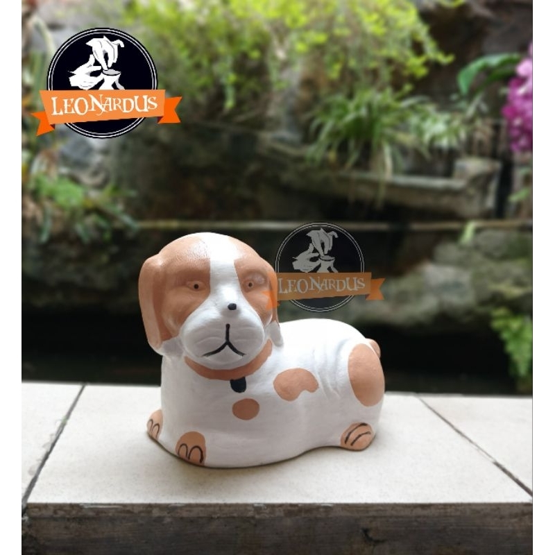 Celengan Anjing Lucu dari Gerabah Tanah Liat Mainan Unik