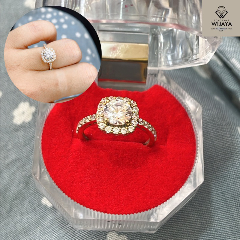 2.1 gram cincin model soliter emas 700