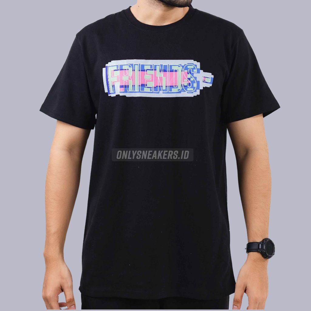 VLONE X FRIENDS PIXEL LOGO BLACK TEE