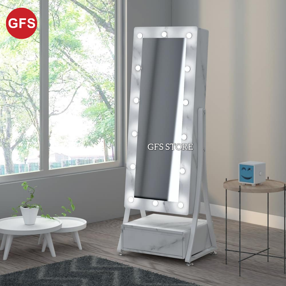 GFS LAMPUNG / MEJA RIAS FULL KACA + LAMPU