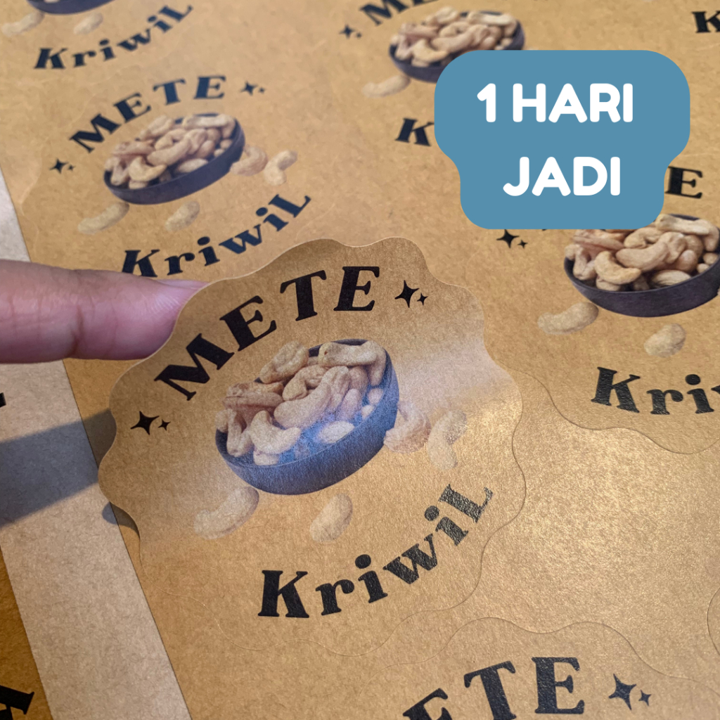 

Cetak Stiker Kraft/Stiker Eco Friendly/Cetak Stiker Kraft Label Cutting