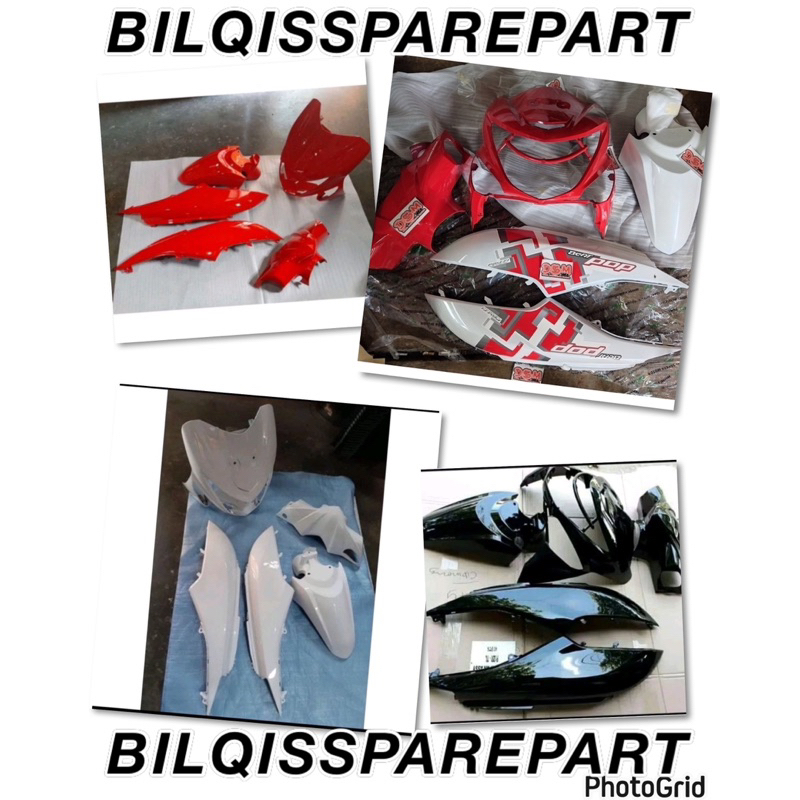 Body beat pop cover full set body halus honda beat pop warna merah putih hitam
