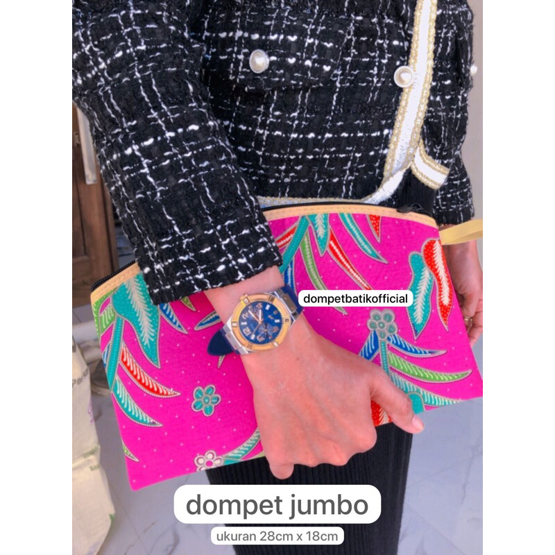 SOUVENIR DOMPET BATIK KOIN POUCH BATIK JUMBO 28cmx18cm SOLO YOGYA 1 kg muat 20pcs