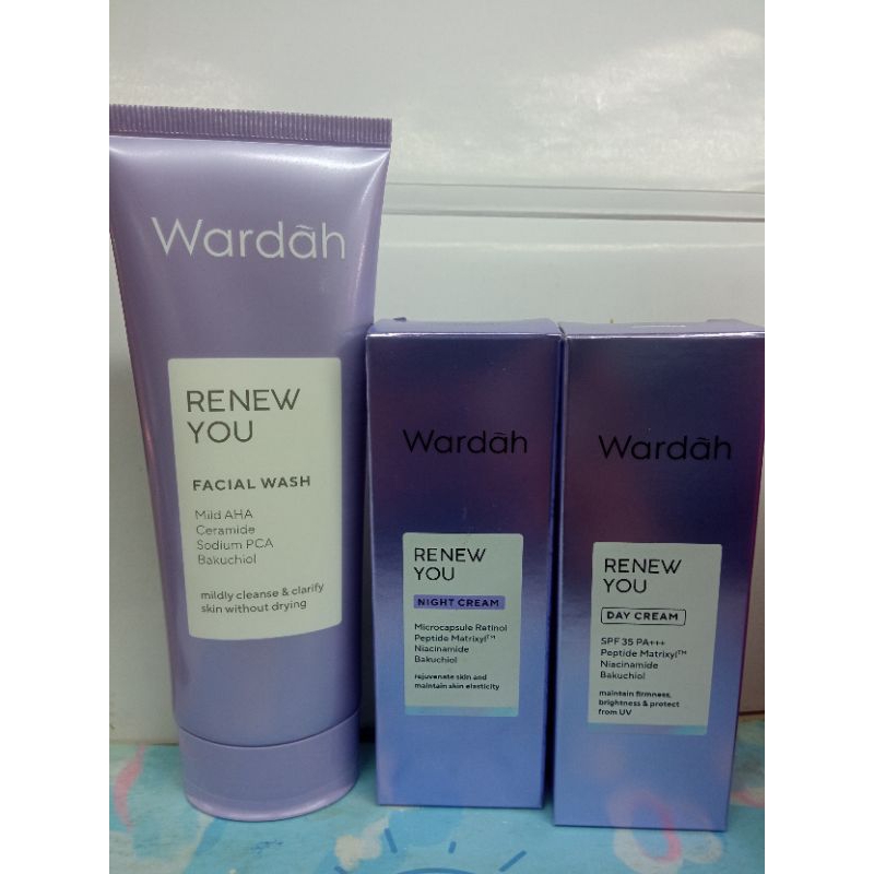 Wardah Renew You Anti Aging Paket Terlengkap 3 produk