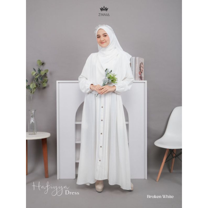 HAFIYYA DRESS BY ZINNIA GAMIS CRINCLE PREMIUM GAMIS POLOS CRINCLE