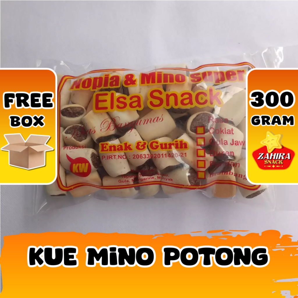 

Kue Mino Nopia Potong Oleh-oleh khas Banyumas 300 gram Rasa Cokelat