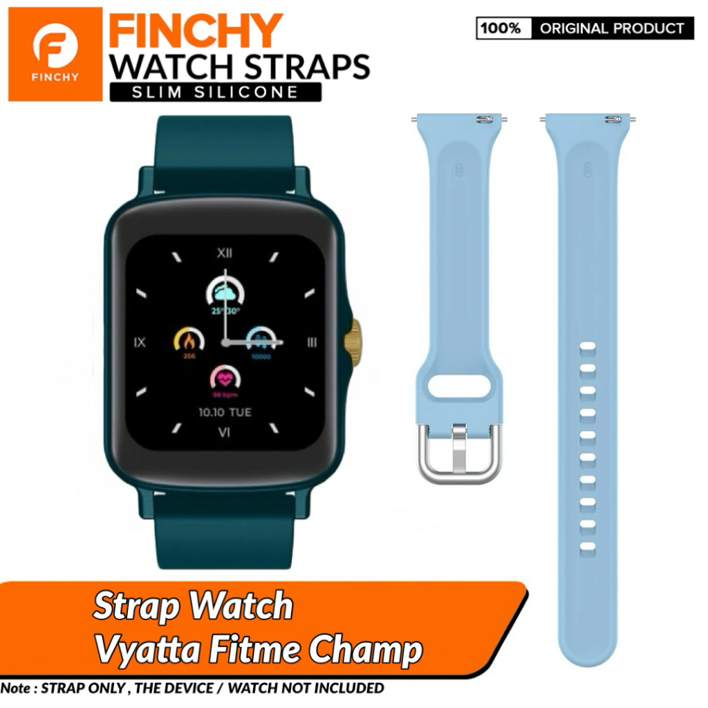 Finchy Slim Silicone Strap Vyatta fitme champ Replacement adjustable Rubber Wristband Soft TPU