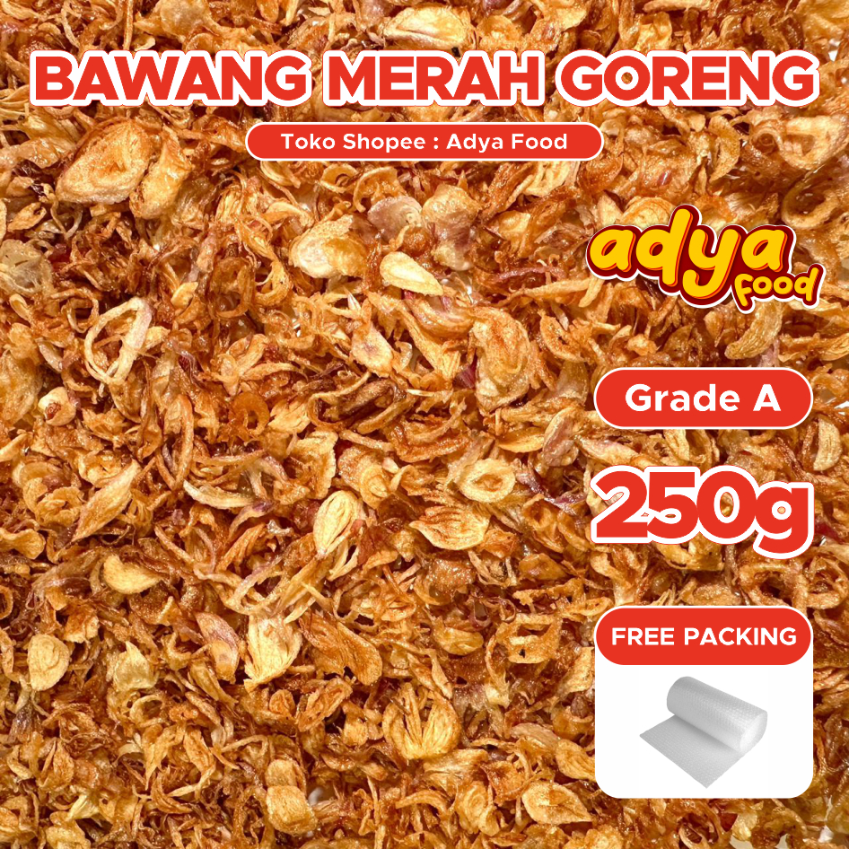 

Bawang Brambang Merah Goreng Premium Standing Pouch Zipper 250 gram