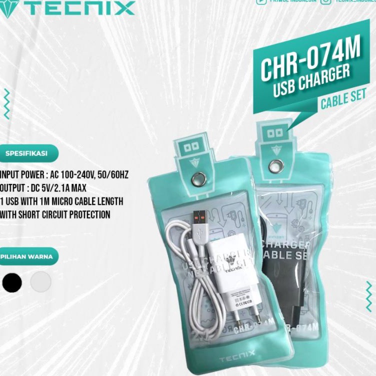 cJ Charger Tecnix CHR74SCHR74M new Fast Charge With Micro Cable 21A Original Tecnix