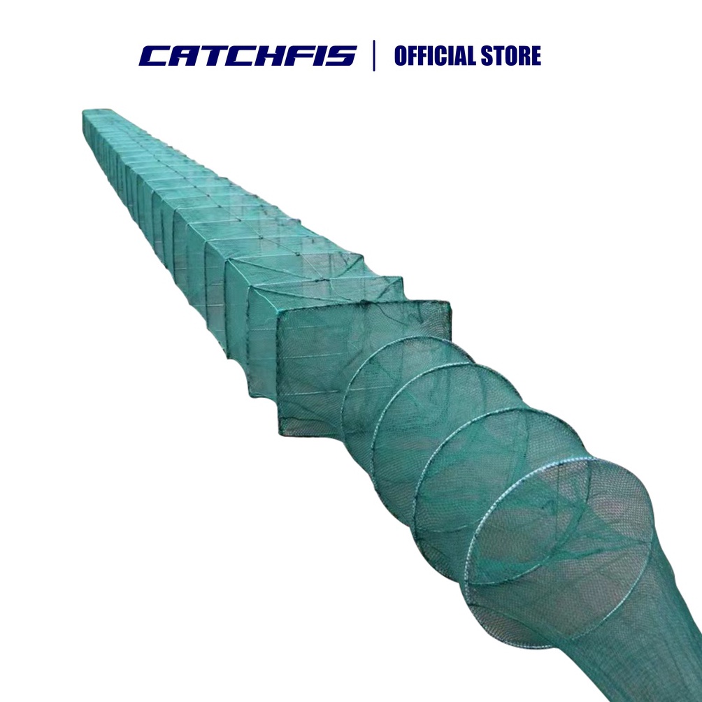 Premium Catchfis  Bubu Naga Hijau 3 meter  3m Bubu Naga Perangkap Ikan Udang Kepiting Lobster 16 Rua