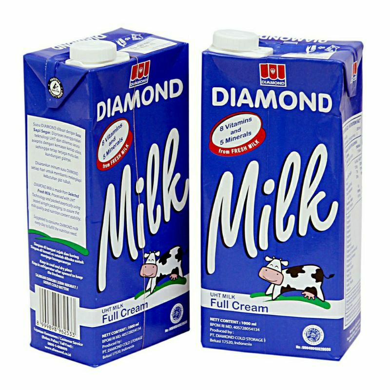 

Susu Diamond UHT full cream 1liter