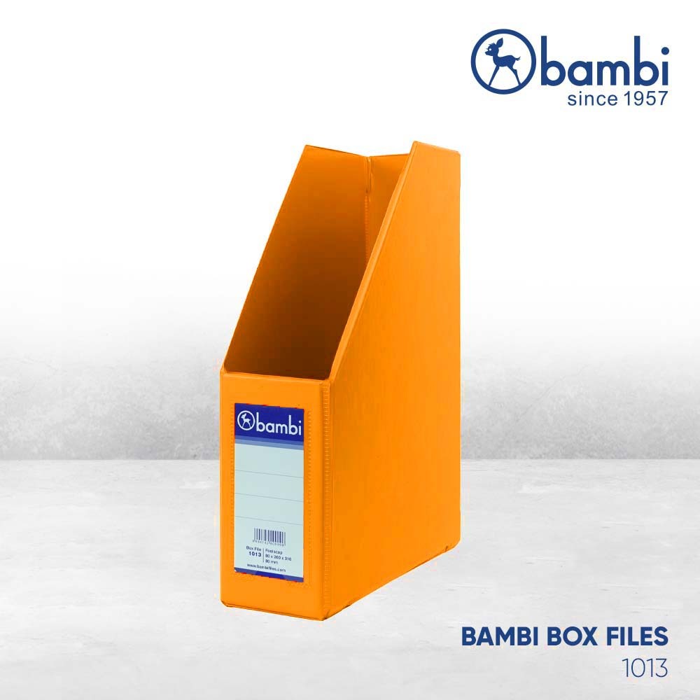 

Bambi Box File Magazine MID SIZE 8 cm Special Colour Fluoro Orange - Box Arsip / Box Storage / Box Dokumen kode 1013