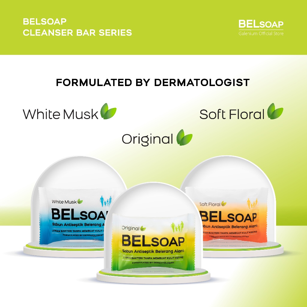 Belsoap - Original, Belsoap White Musk, Belsoap Soft Floral 65gr