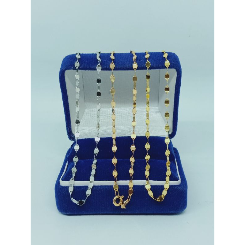 kalung rantai toscan* / kalung perak asli lapis emas/ kalung fashion wanita impor