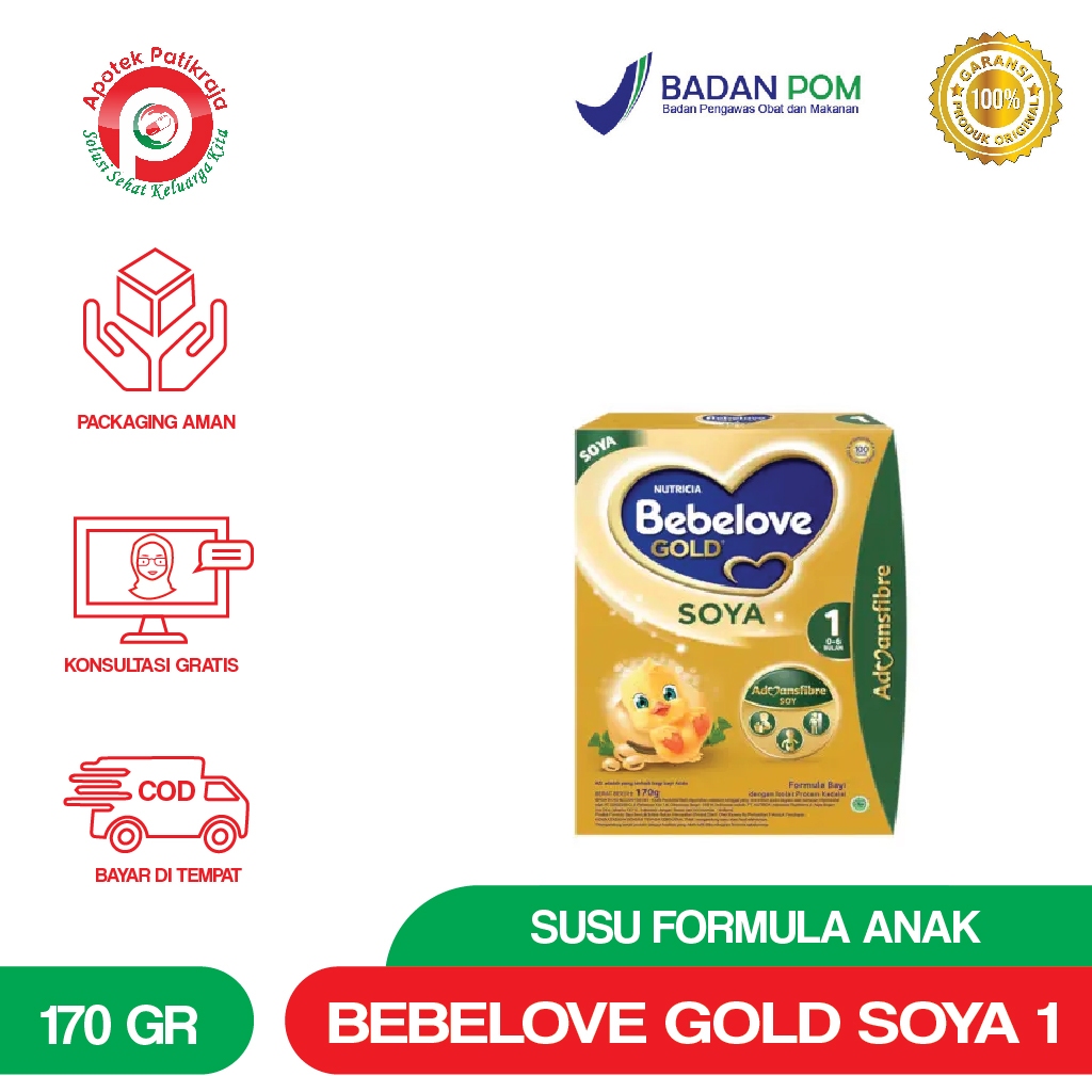 BEBELOVE GOLD SOYA 1 170GR (0-6BULAN)