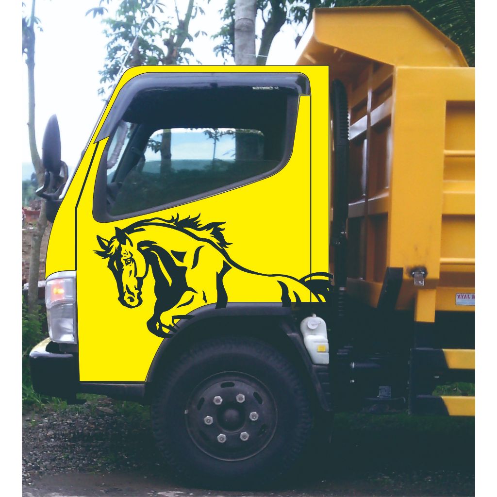 STIKER PINTU TRUCK CANTER GAMBAR CUTTING STIKER