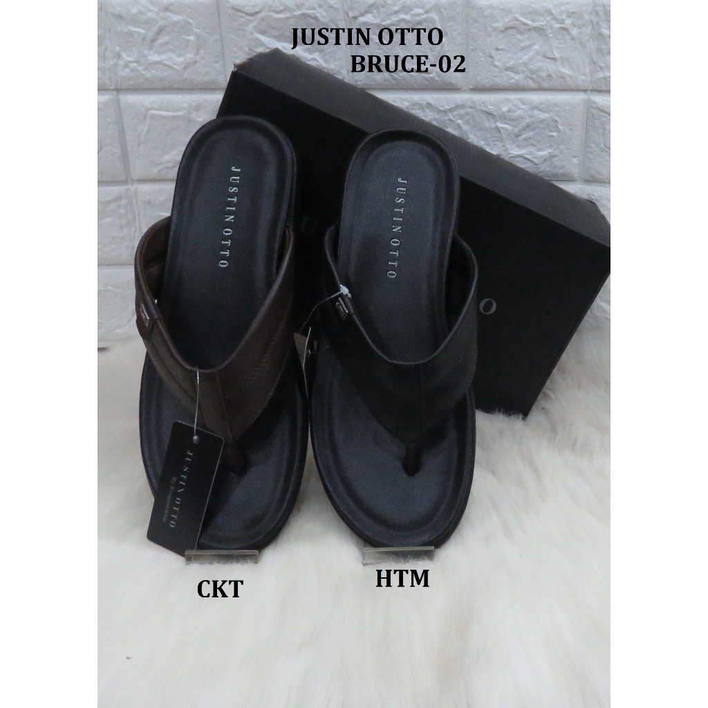 SANDAL PRIA KULIT MEREK JUSTIN OTTO ART BRUICE-02 PRICE RP 334.900 BRAND ORIGINAL
