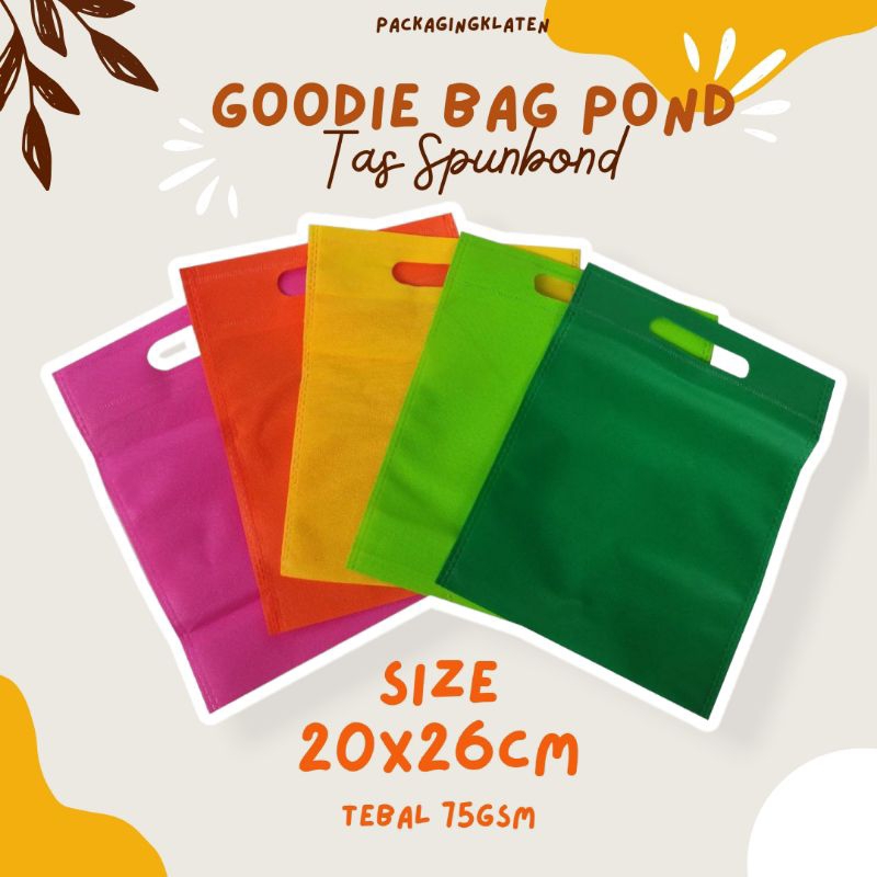 

Goodie Bag Oval Pond 20x26 Tas Spunbond Ekonomis Polos
