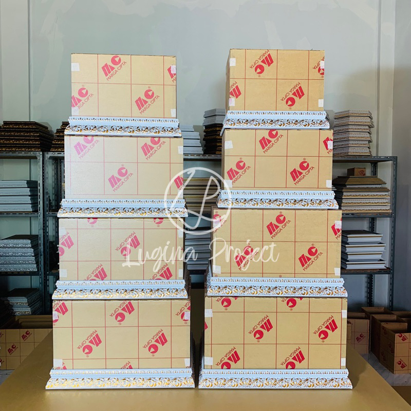 Kotak Hantaran Akrilik isi 8 box | Box Hantaran (GRATIS PACKING KAYU)