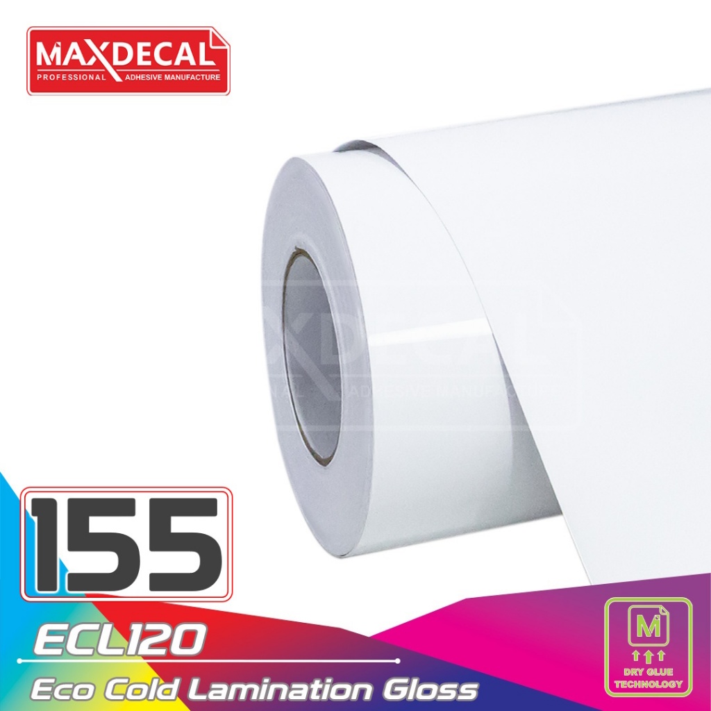 

[1,55 x 50m] Eco Cold Lamination Film 120gsm Laminasi Dingin Sticker Transparan Tembus Vinyl Pelapis Print Cetak ROLL 152 155 cm