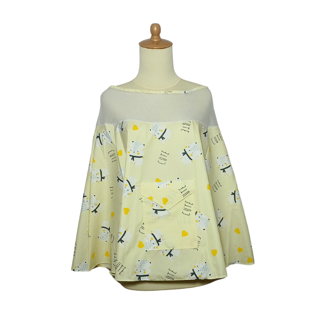 Promo  Apron Menyusui Melingkar Jaring / Celemek Menyusui Bayi Melingkar / Kain Penutup Menyusui