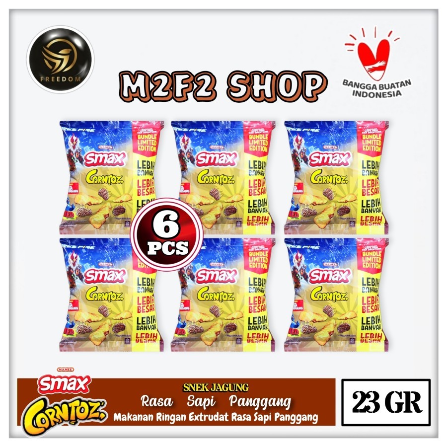 Mamee Snack Corntoz Camilan Rasa Sapi Panggang Sachet - 23 gr (Kemasan 6 Pcs)