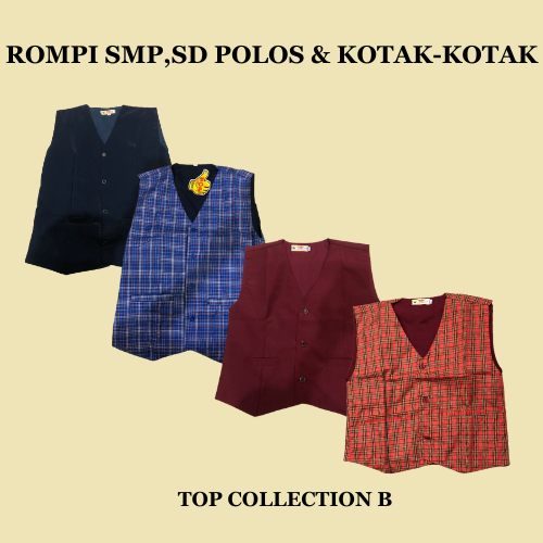 ROMPI SEKOLAH SD, SMP, POLOS & KOTAK-KOTAK