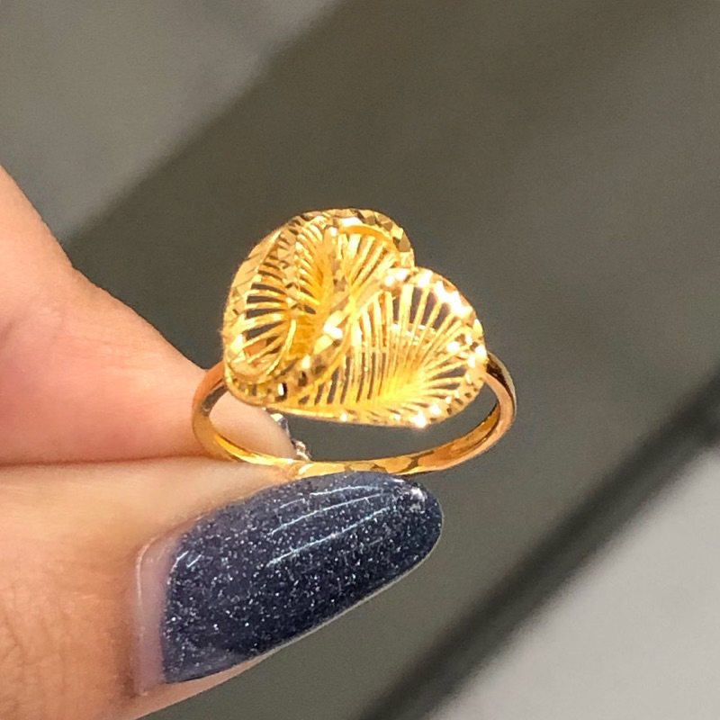 B6 KO- CINCIN LOVE KERAWANGAN 1.44GR KADAR 375 UKURAN 12