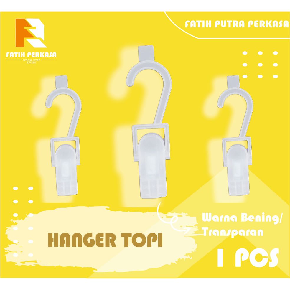 HANGER JEPIT BENING SINGLE (1 PCS ) // HANGER TOPI // GANTUNGAN TOPI JEPIT // HANGER TOPI JEPIT