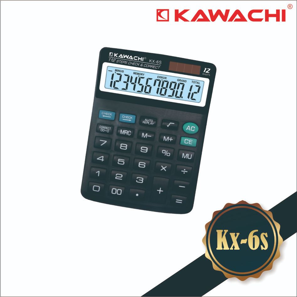 

Kawachi Kalkulator 12 Digits Large Display Check & Correct /Kx-6S