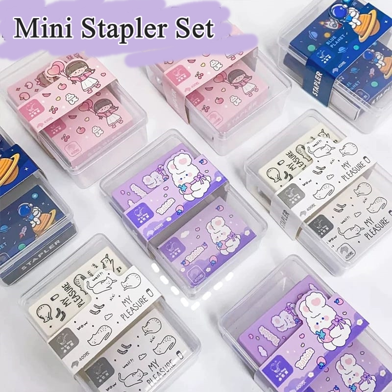 

Alat Tulis Kantor Perlengkapan Sekolah Stapler Hekter Mini Set Karakter Lucu