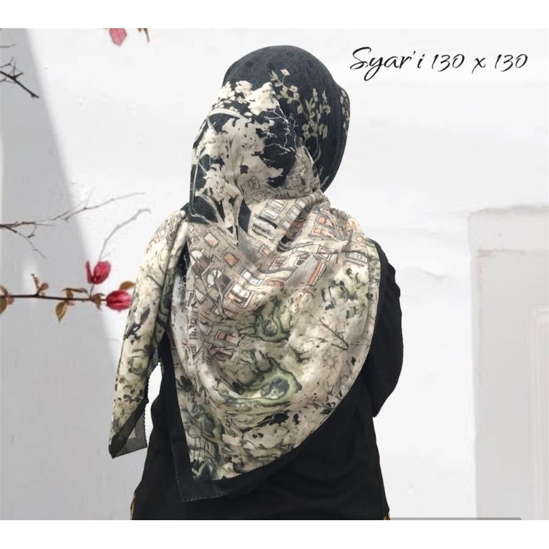Voal Premium Stari/Hijab Segi Empat Voal/Hijab Segi empat/Hijab Motif Syar'i