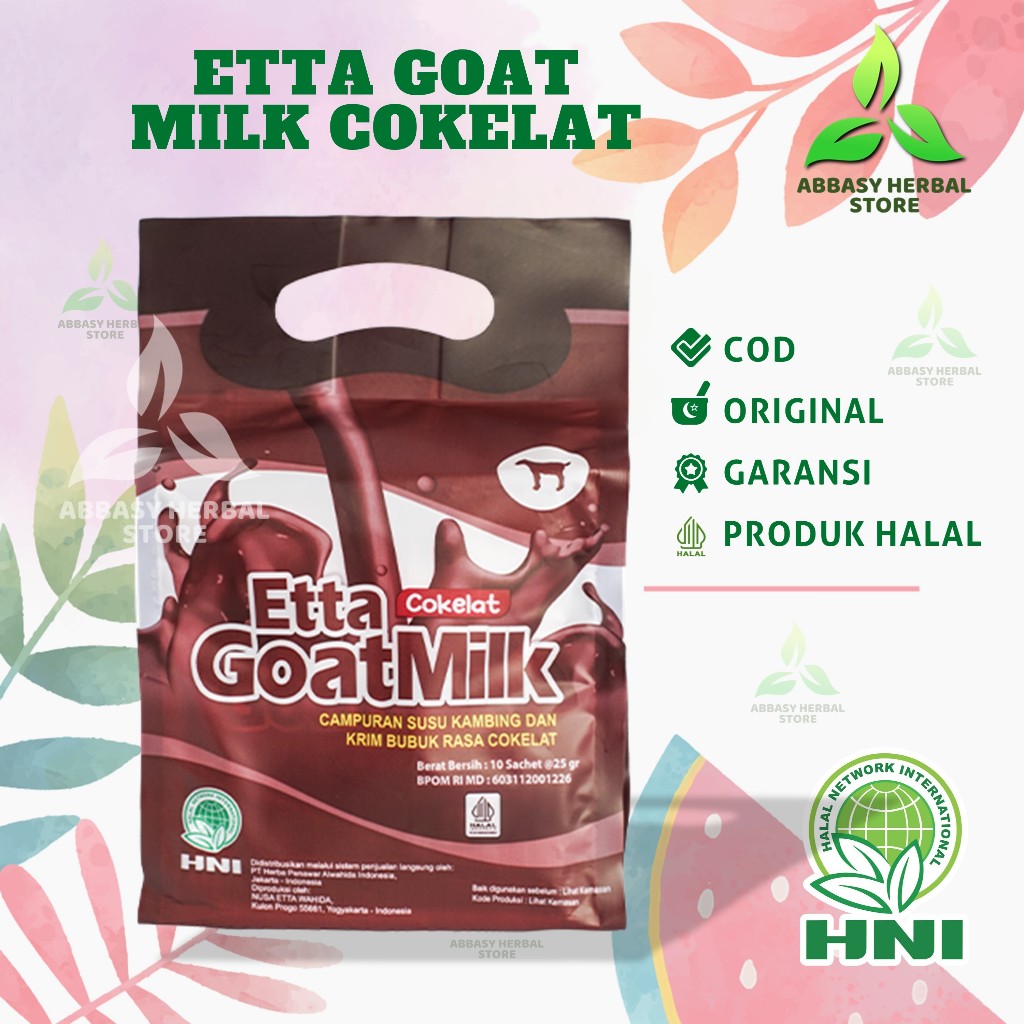 

Susu bubuk ETTA GOAT MILK EGM HNI HPAI | Susu kambing asli rasa coklat Dapat membantu mengurangi risiko alergi | ORIGINAL EGM COKLAT