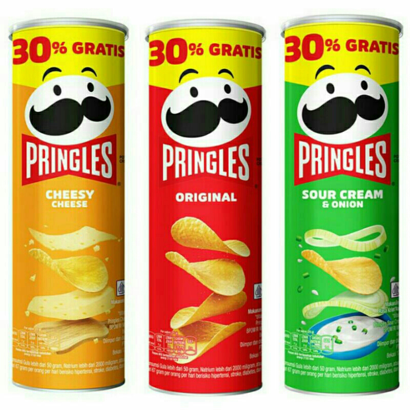 

Pringles Potato Crisps Cheesy Cheese 102g dan 134g