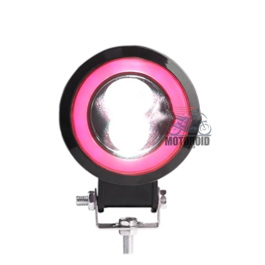 Lampu tembak CWL 2 mata lensa 4D HI LOW 2LED sorot Bulat LED