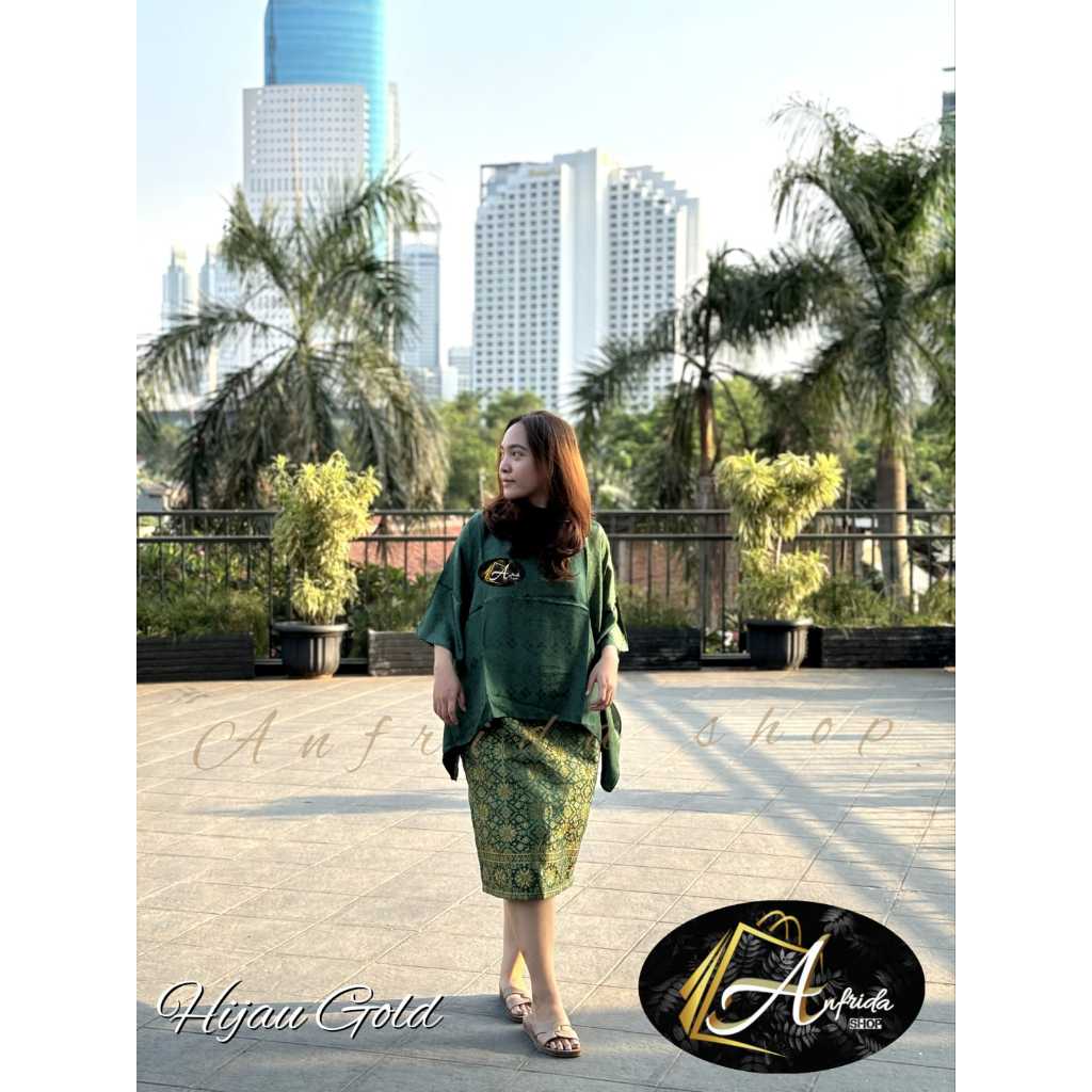 ROK SPAN SONGKET PENDEK LAPIS FURING/ROK SPAN MINI/ROK SONGKET PALEMBANG SPAN PENDEK