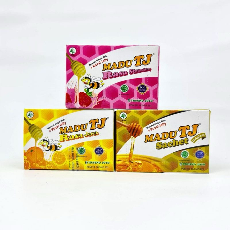 

Madu TJ sachet 12 pcs Rasa Original / Jeruk / Strawberry