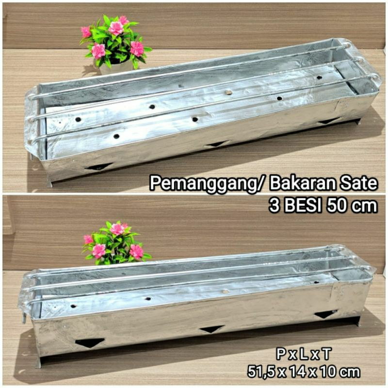 PEMANGGANG/ BAKARAN SATE 3 BESI 50 CM
