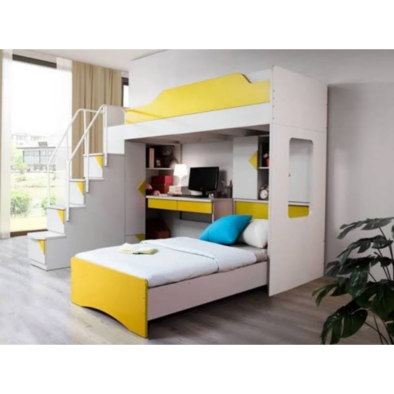 Preloved Informa Aspen || Set Tempat Tidur Anak - Yellow || JABODETABEK ONLY